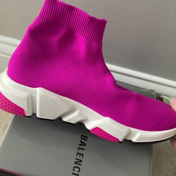 ❌SOLD❌ Balenciaga Speed Knit Sock Trainer Sneakers Pink size 38 - Picture 5 of 7